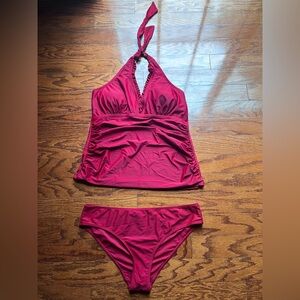 Red Halter Bikini Set